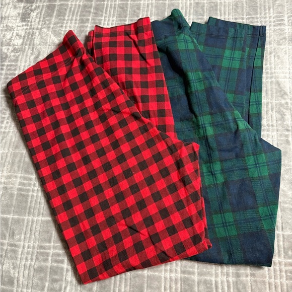 Old Navy Red and Green Plaid legging Set - Picture 1 of 2
